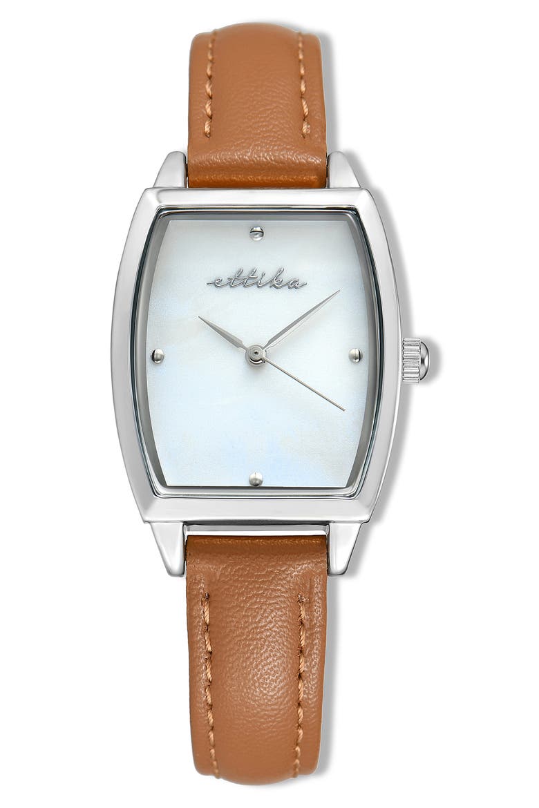 Timeless Texture Watch, Main, color, COGNAC AND SILVER