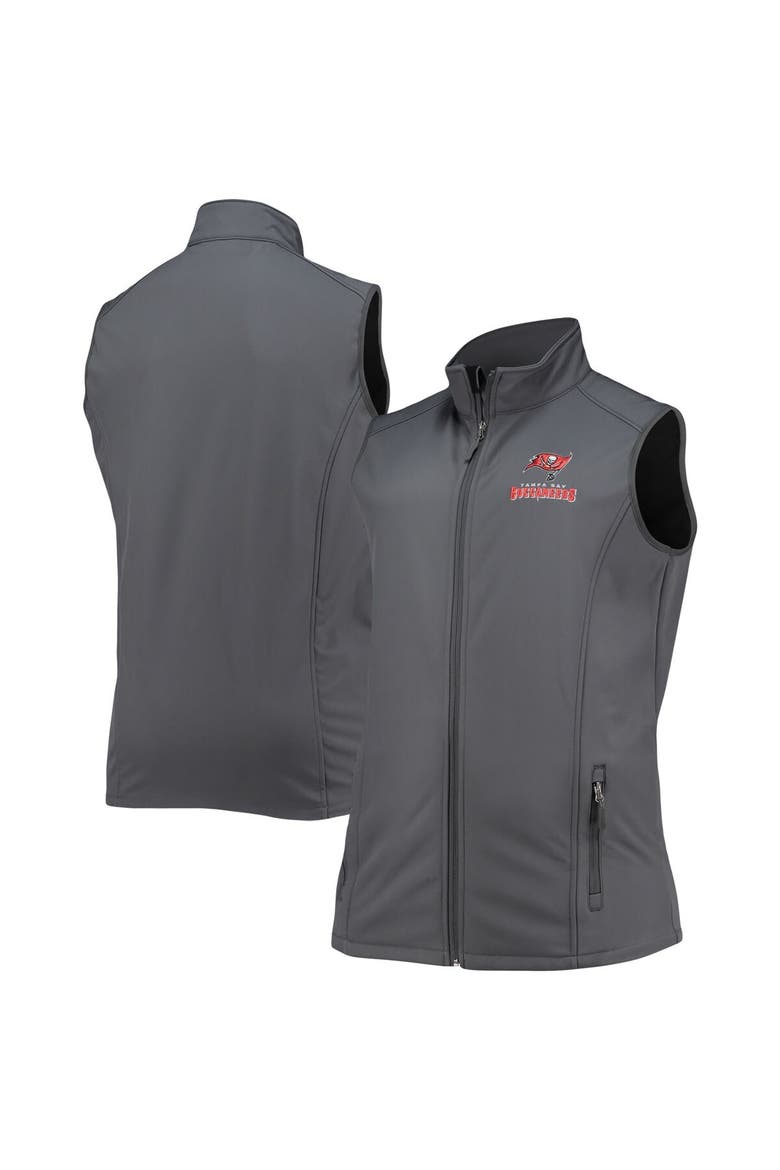 Men's Dunbrooke Charcoal Tampa Bay Buccaneers Big & Tall Archer Softshell Full-Zip Vest, Main, color, Charcoal