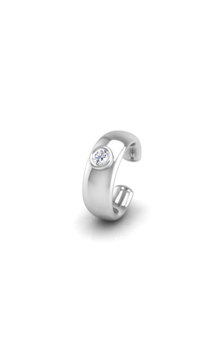 Seed2Stone Wide Cyclops Mid Ear Cuff, Main, color, Silver
