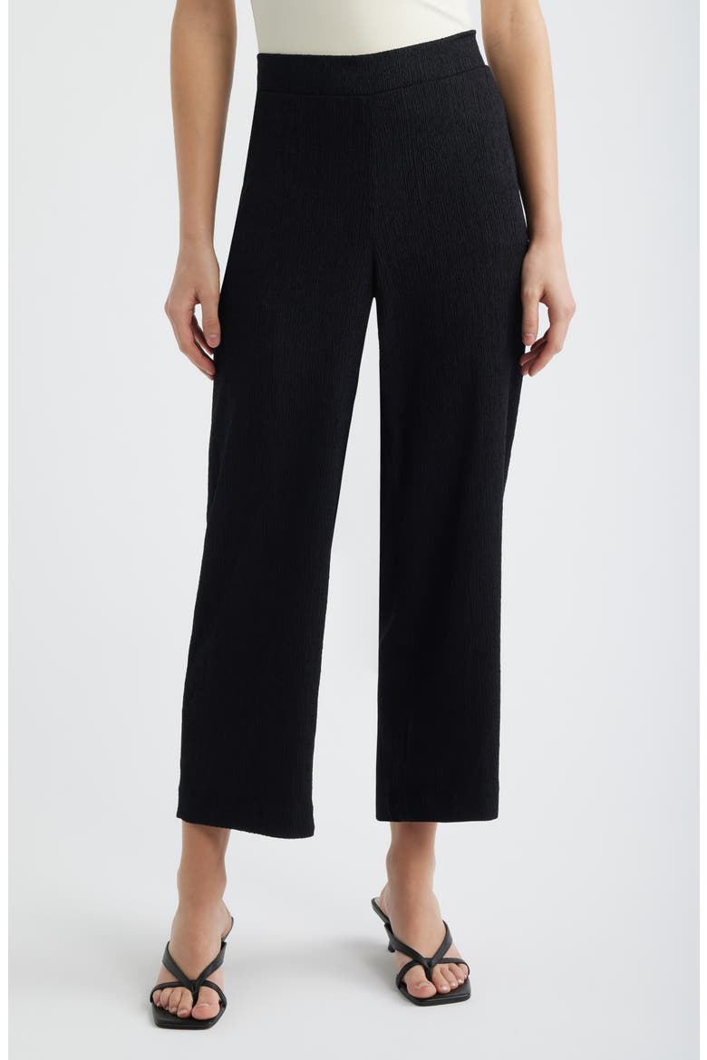 Crinkle Ankle Wide Leg Pants, Main, color, ANNE BLACK