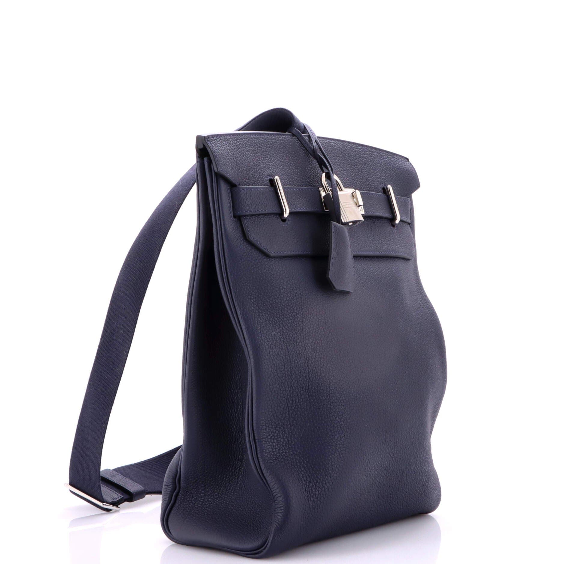 Pre-Owned Hermes Hac a Dos Backpack Togo GM, Alternate, color, Bleu Nuit