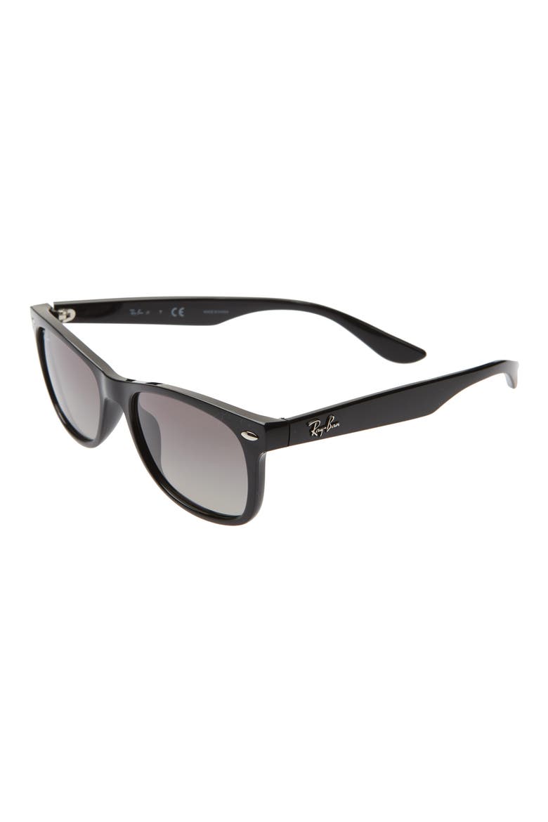 Junior 48mm Wayfarer Sunglasses, Main, color, BLACK/ BLACK GRADIENT