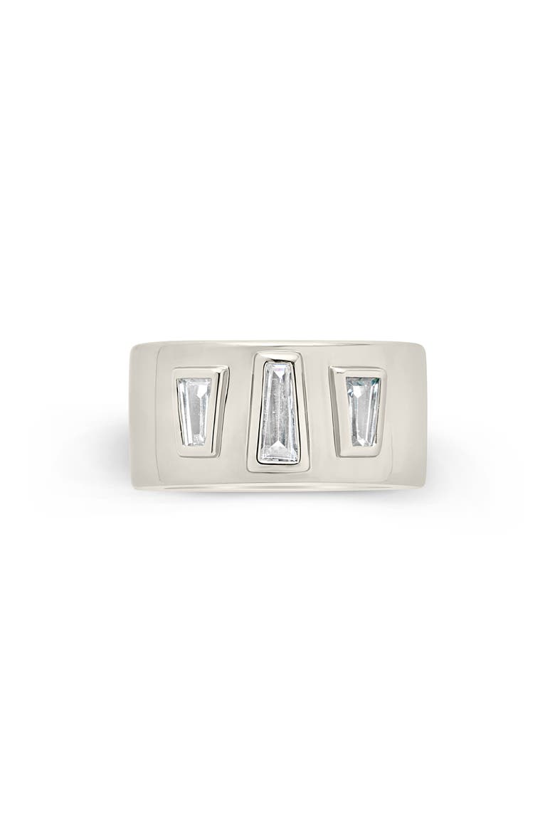 Colsie Cigar Band Ring, Alternate, color, SILVER
