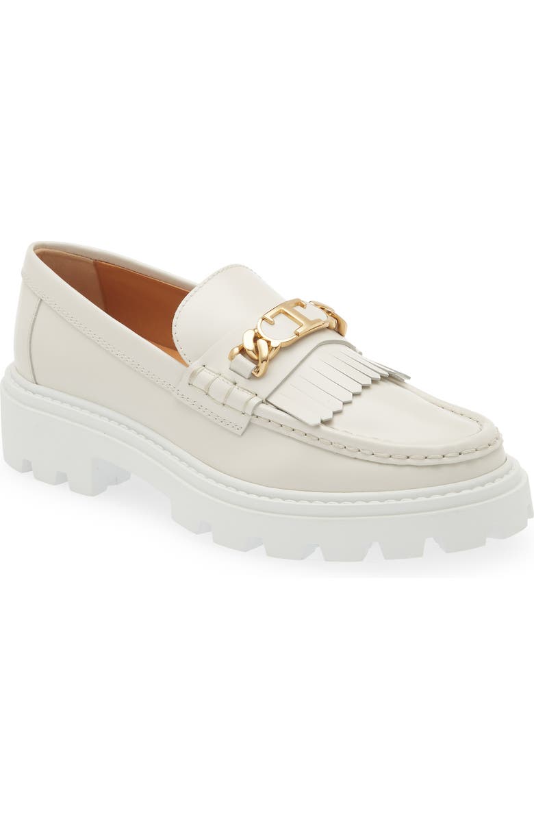 Tod's Lug Sole Kiltie Loafer, Main, color,