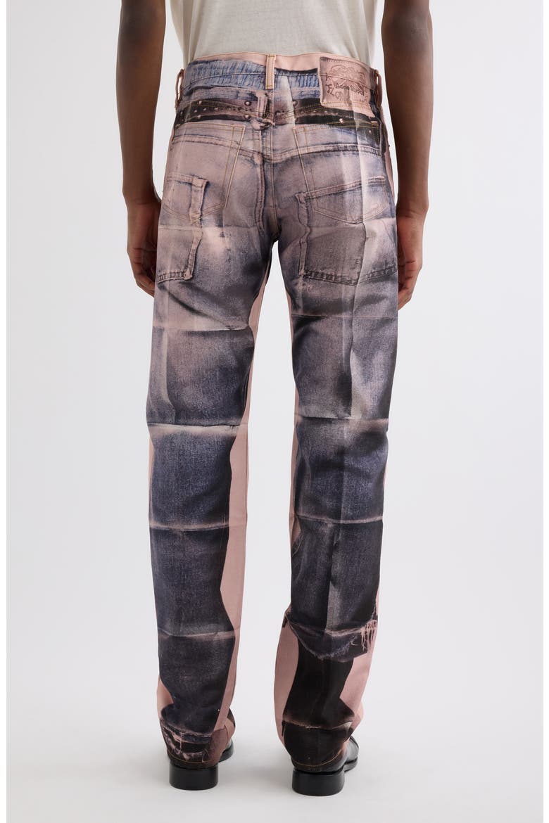 1996M Trompe l'Oeil Straight Leg Jeans, Alternate, color, PINK/ BLUE