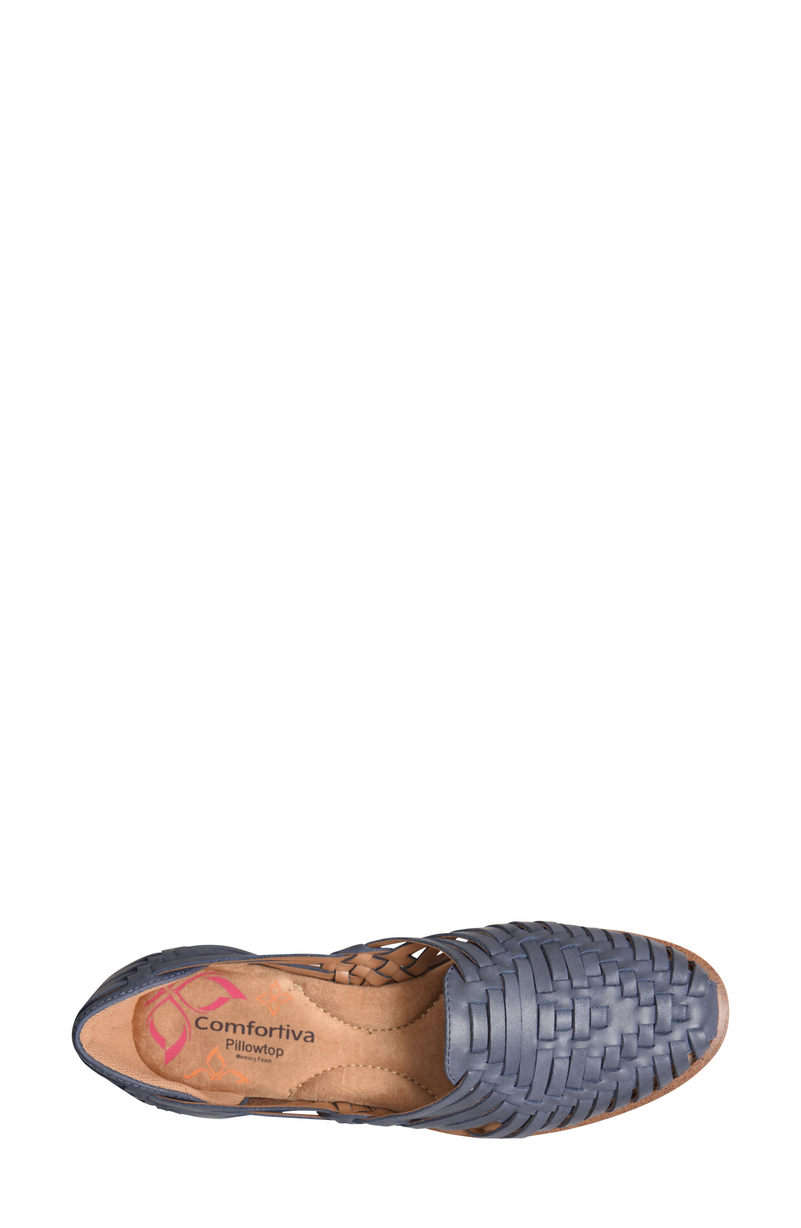 Ranier Huarache Flat, Alternate, color, NAVY