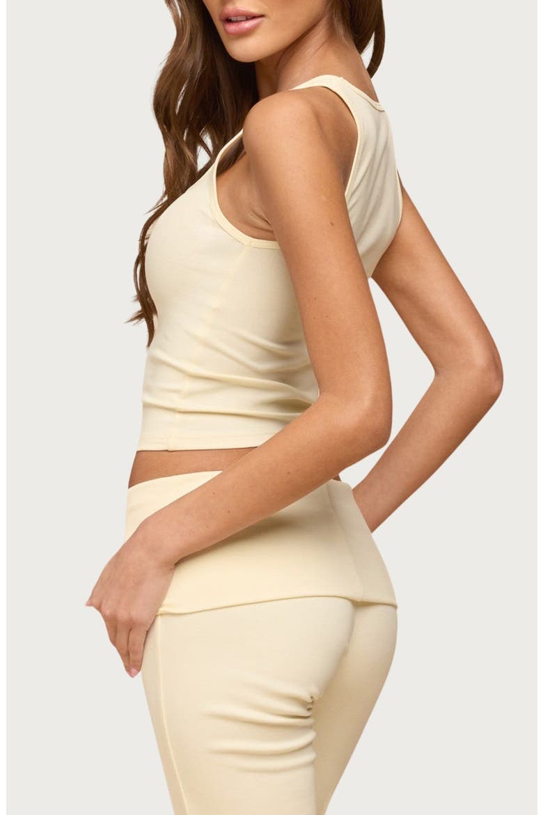 Linda Rib Crop Tank, Alternate, color, YELLOW