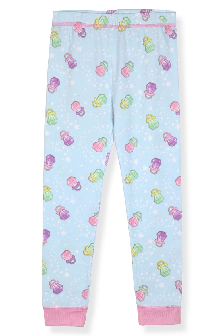 Kids' Tight Fit Long Pajamas & Scrunchie Set, Alternate, color, BLUE