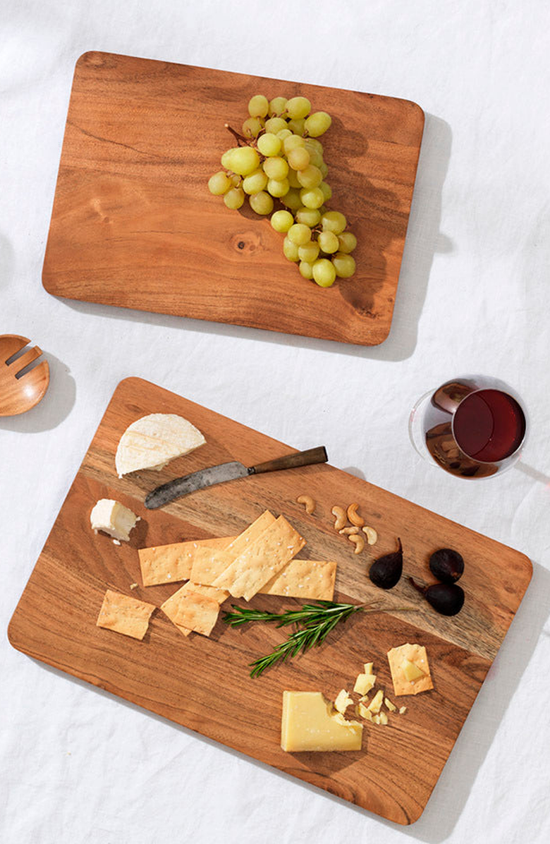PUBLIC GOODS Acacia Wood Serving Board, Alternate, color, Acacia Wood
