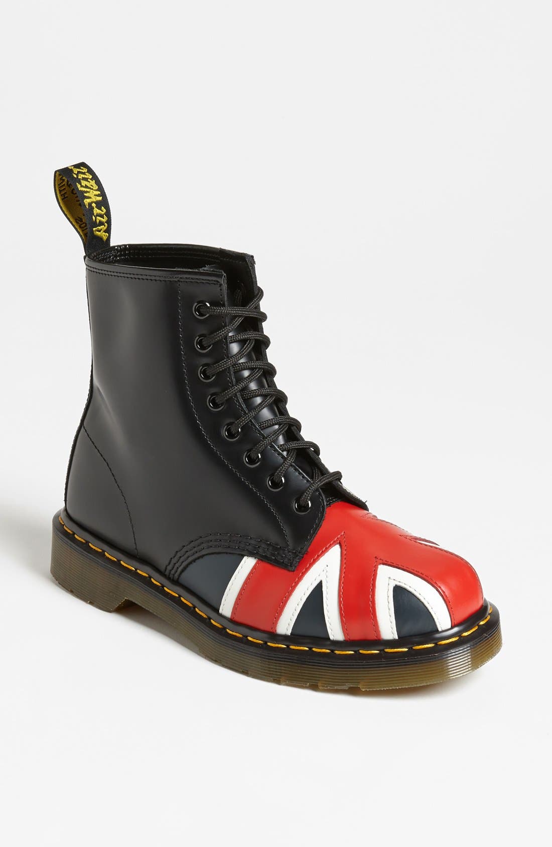 '1460 W' Boot, Main, color, BLACK UNION JACK