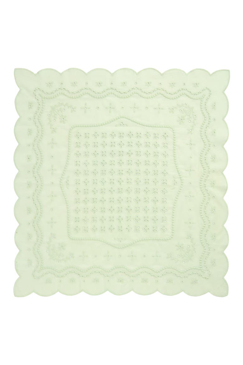 Eyelet Embroidered Bandana, Alternate, color, MINT