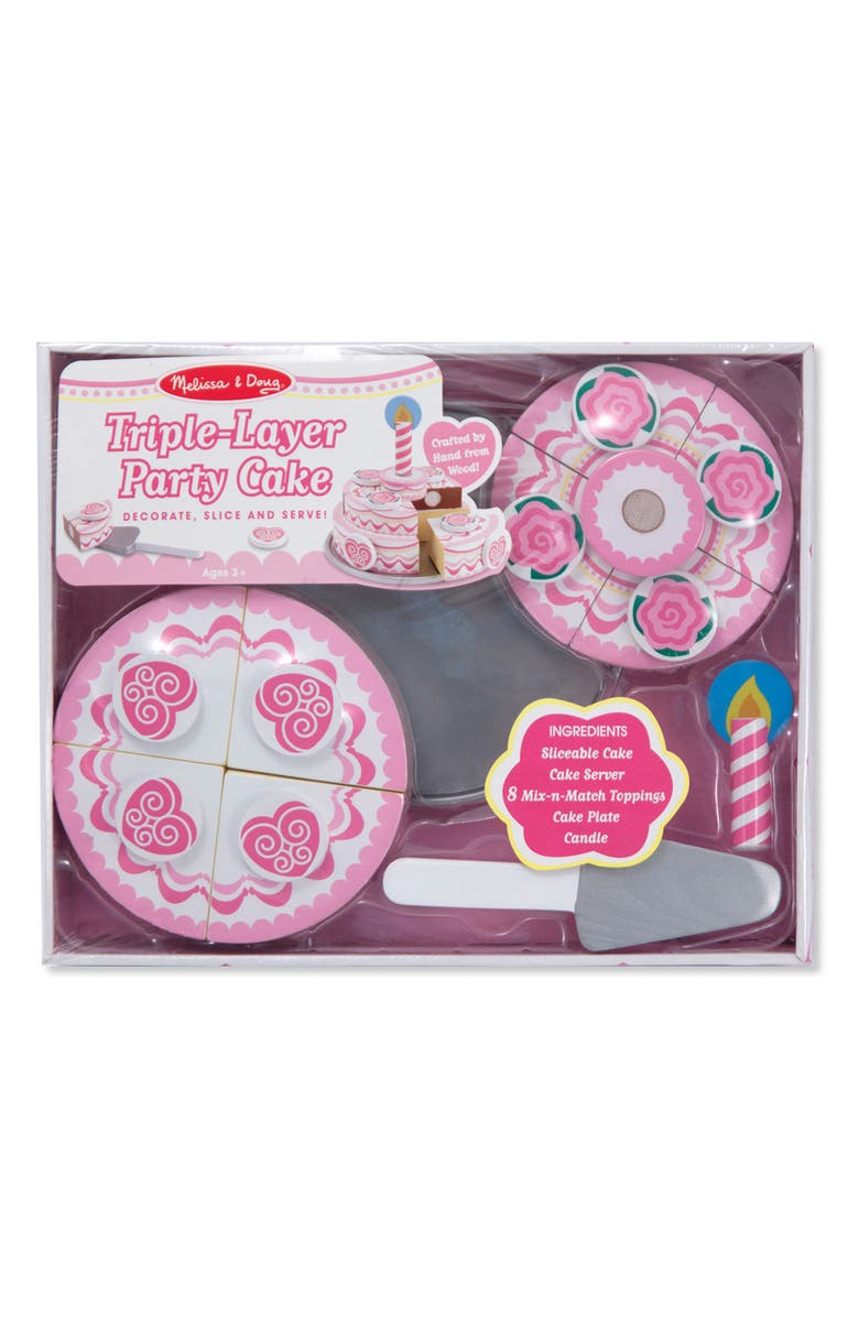 Melissa & Doug Triple Layer Party Cake & Slice and Bake Cookie Set, Alternate, color,