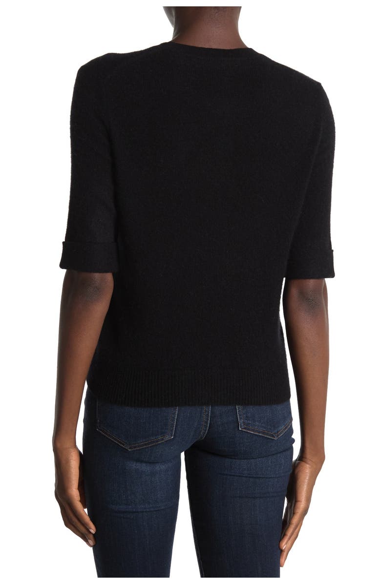 360 CASHMERE Moselle Elbow Sleeve Cashmere Sweater Top, Alternate, color, 