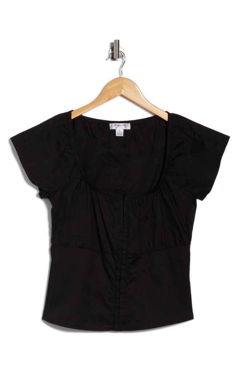 Vigoss Fitted Milkmaid Top, Main, color, Black