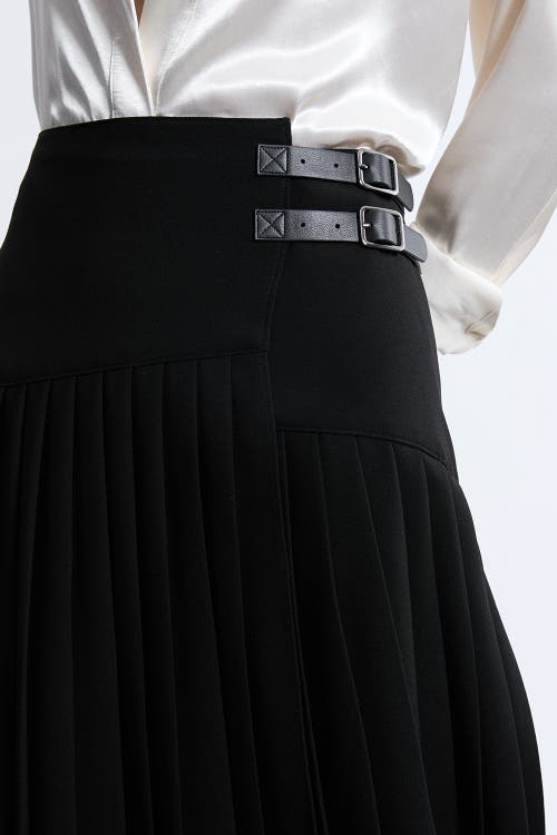 Karen Millen Buckle Detailed Maxi Skirt In Black