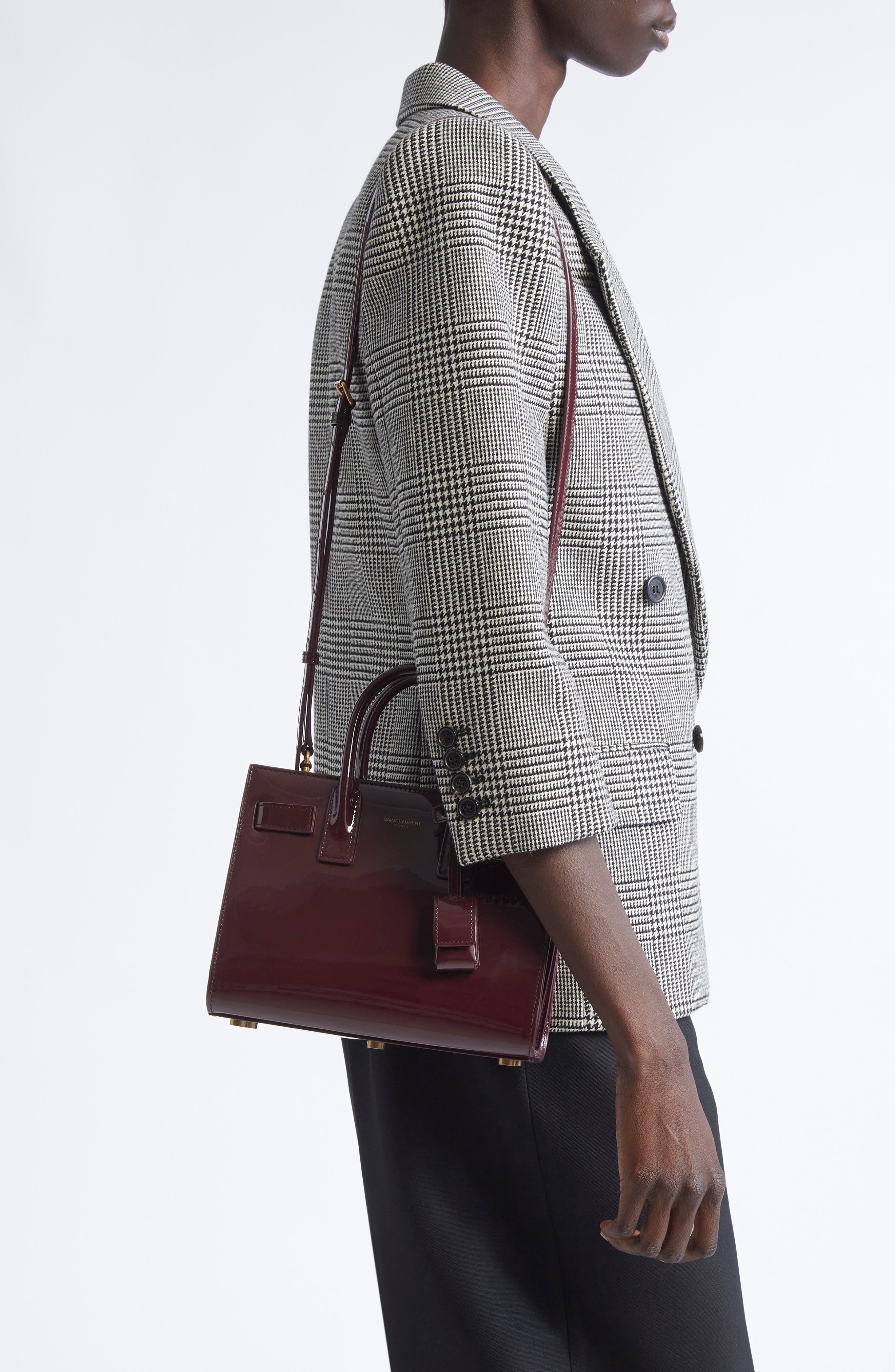 Saint Laurent Nano Sac de Jour Leather Tote, Alternate, color, 