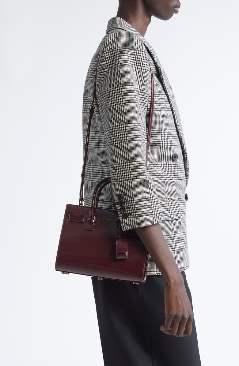 Saint Laurent Nano Sac de Jour Leather Tote, Alternate, color,