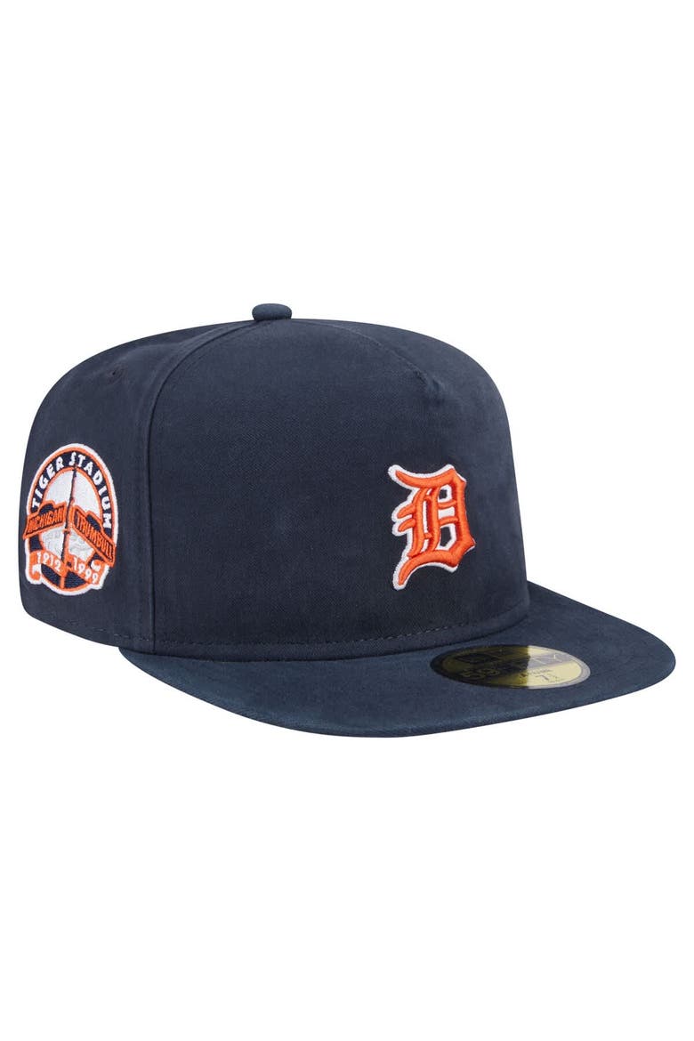 Men's New Era  Black Detroit Tigers Championship Side Flag A-Frame 59FIFTY Fitted Hat, Main, color, Black