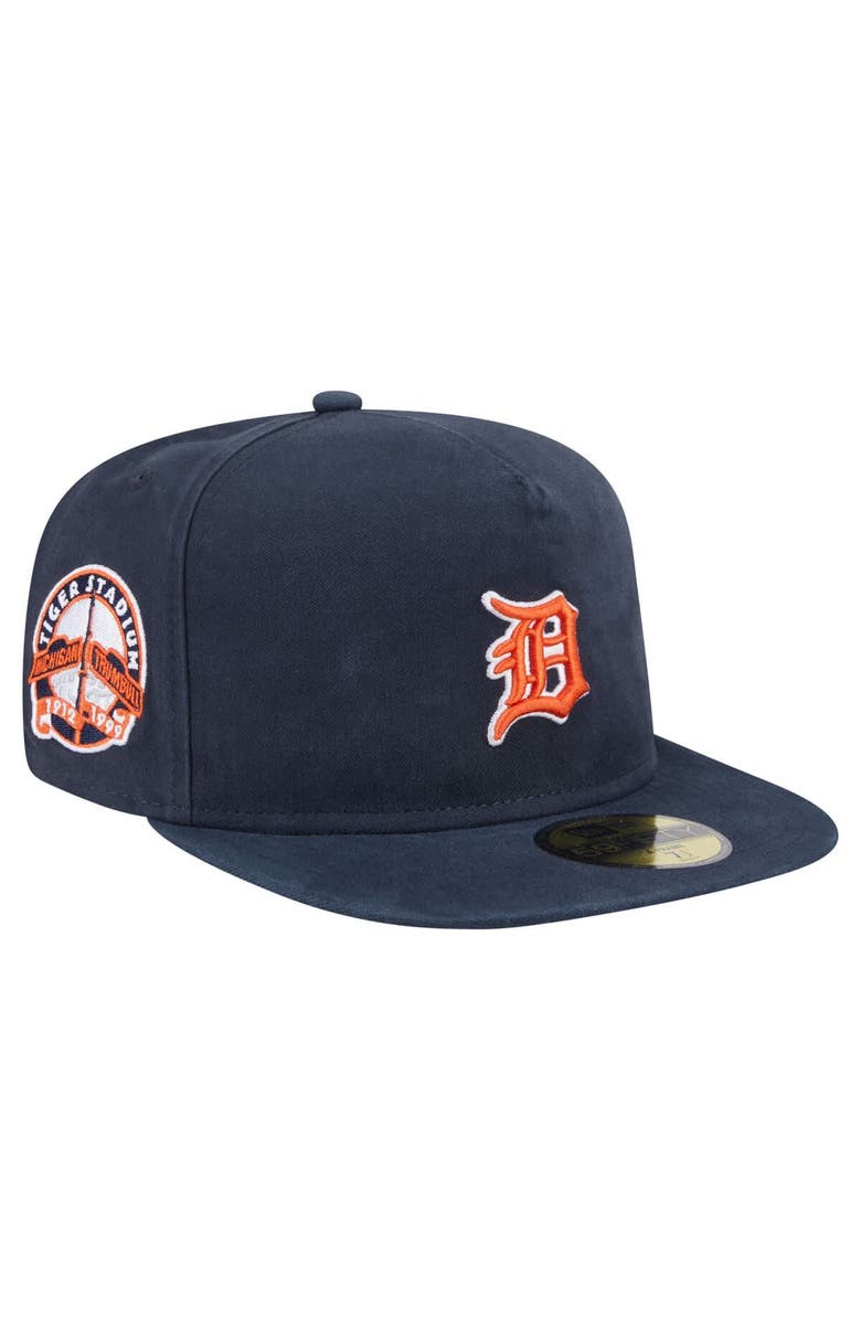 New Era Men's New Era Black Detroit Tigers Championship Side Flag A-Frame 59FIFTY Fitted Hat, Main, color, Black