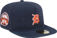 New Era Men's New Era  Black Detroit Tigers Championship Side Flag A-Frame 59FIFTY Fitted Hat