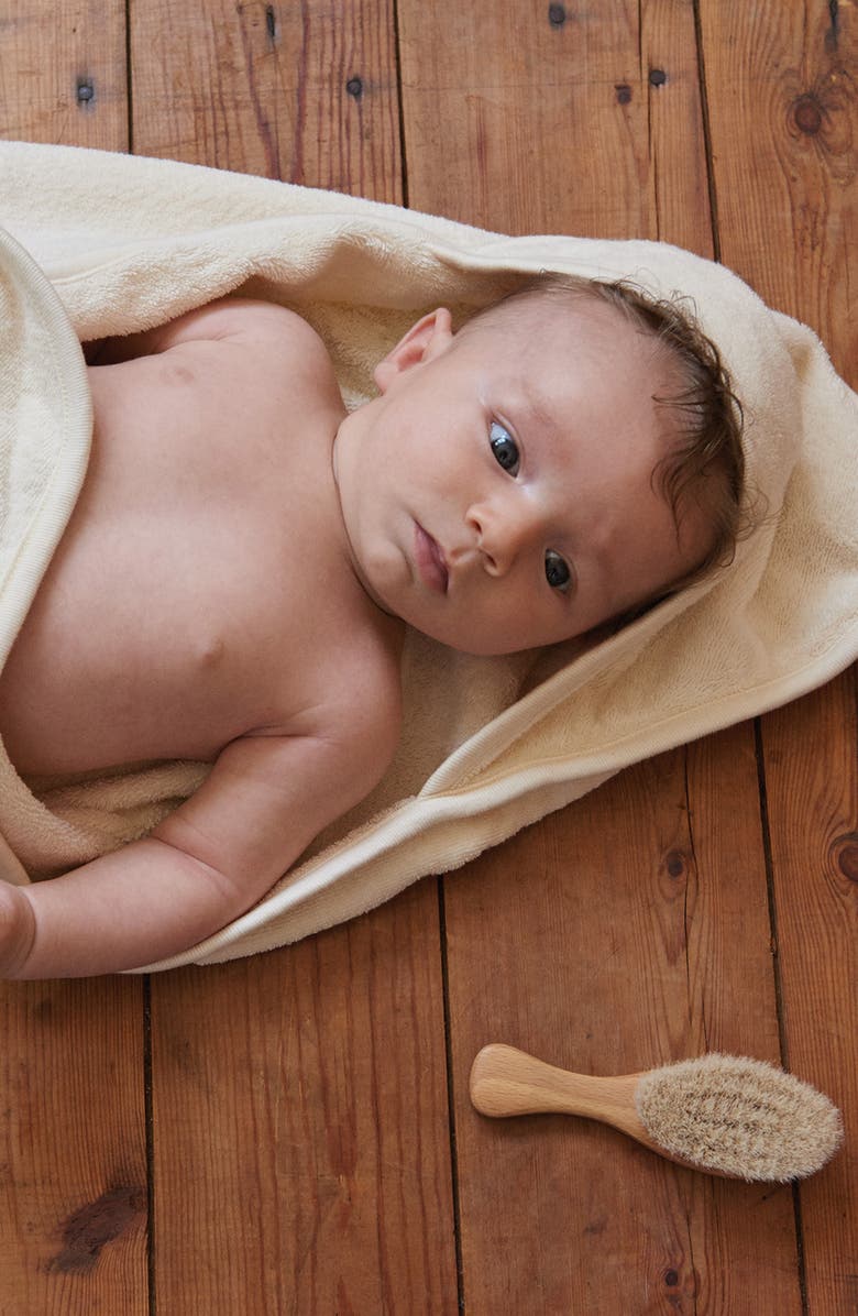 NATURE BABY Organic Cotton Hooded Towel, Alternate, color, Natural