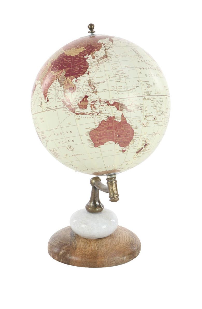SONOMA SAGE HOME Cream Mango Wood Contemporary Globe Globe, Alternate, color,