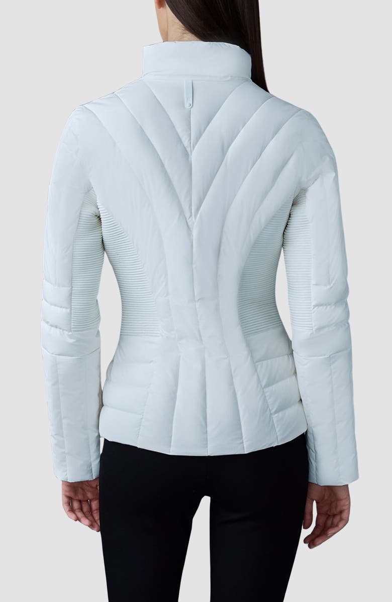 Mackage Alma Smocked Panel Down Jacket, Alternate, color, White