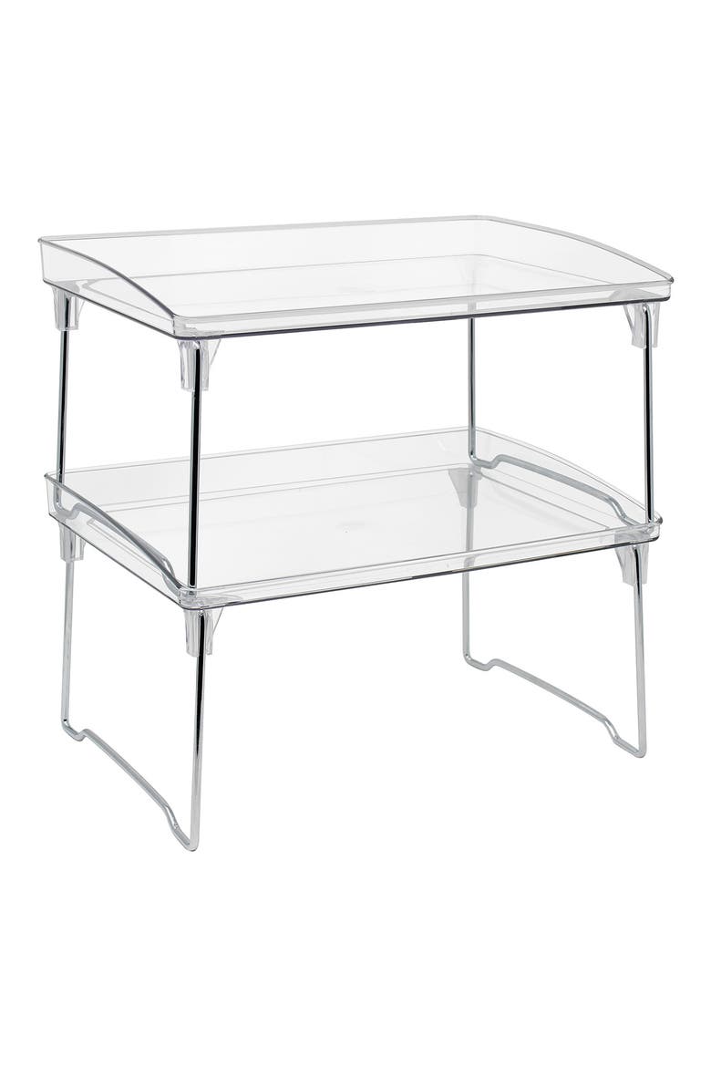 Foldable Storage Rack - Set of 2, Main, color, CLEAR