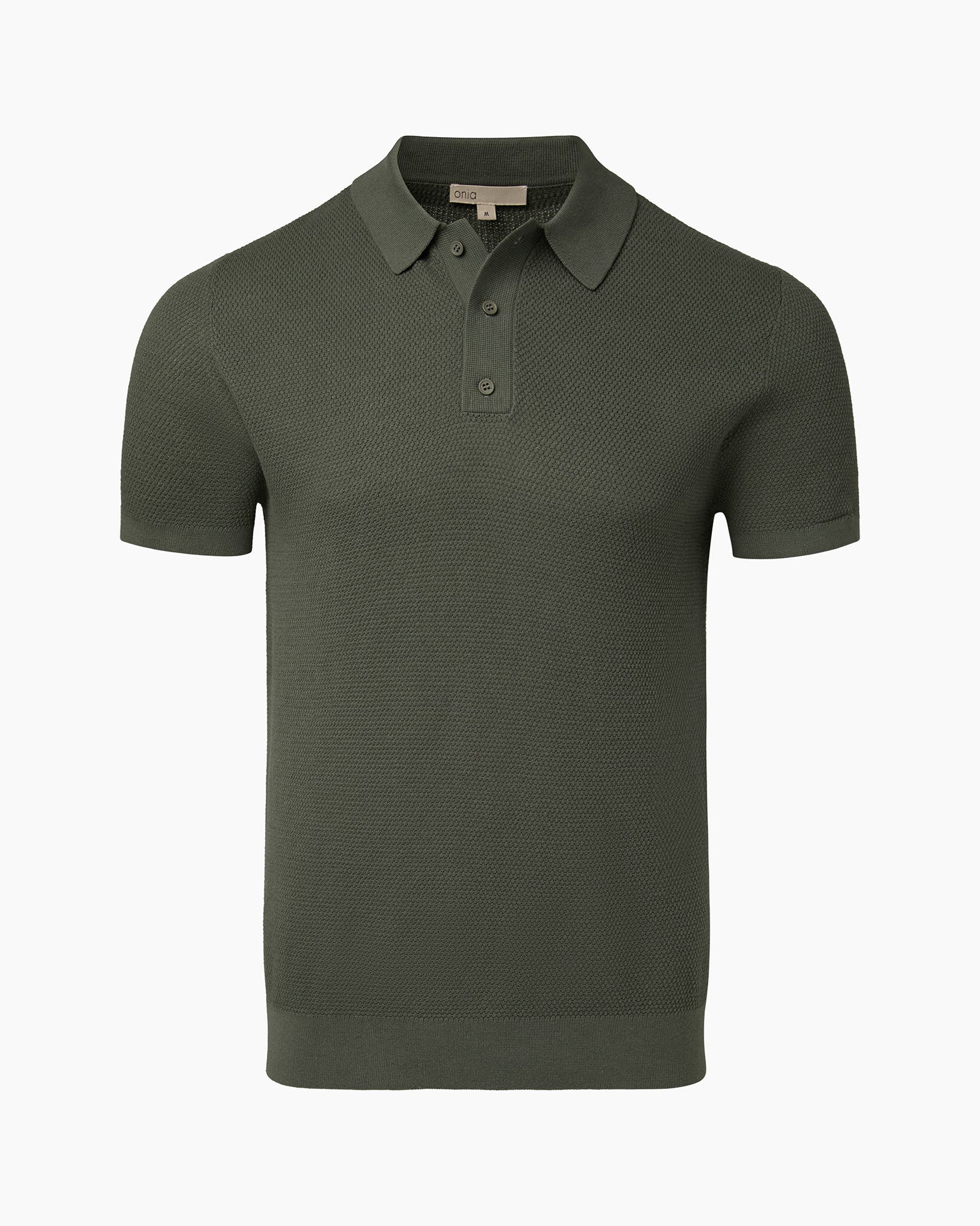 Cotton Textured Knit Polo - image 4