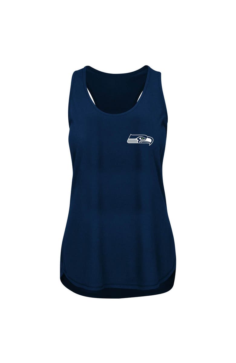 FANATICS Women's College Navy Seattle Seahawks Plus Size Racerback Tank Top, Main, color, 