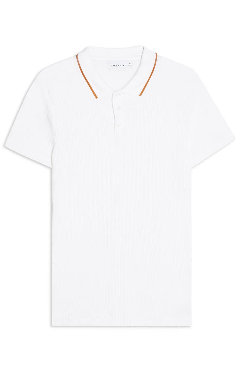 Topman Snit Classic Fit Ribbed Polo, Alternate, color, 