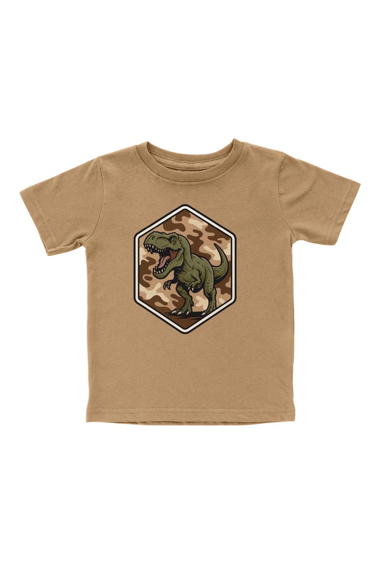 Camo Rawr Short Sleeve T-Shirt, Main, color, Mocha