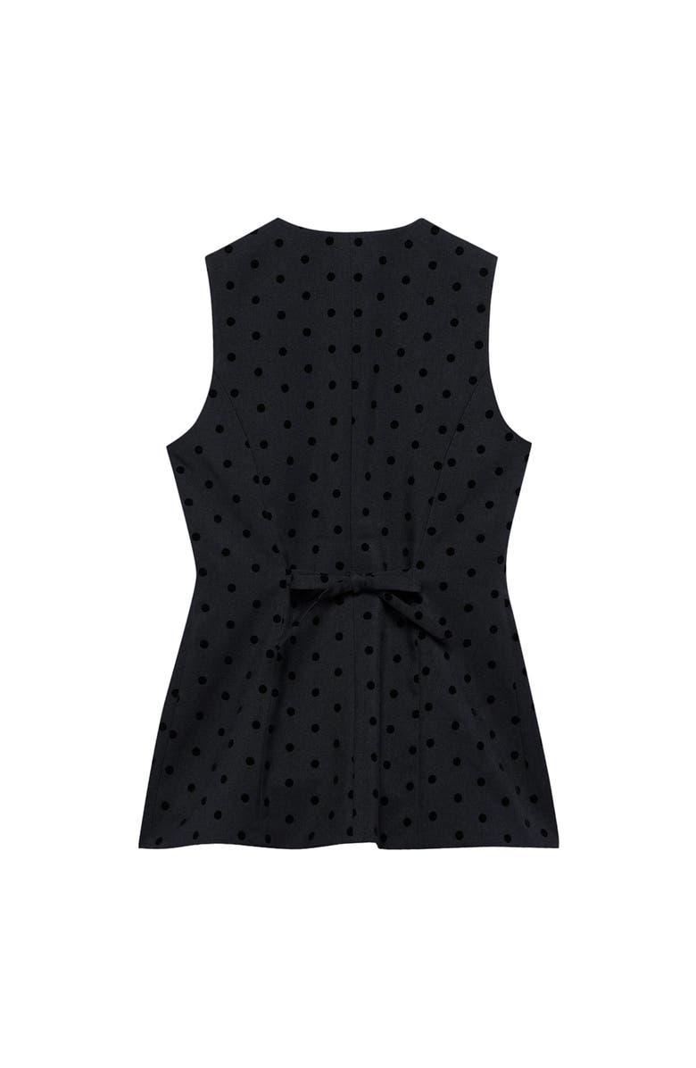 MINT VELVET Polka Dot Longline Waistcoat, Alternate, color, Blue