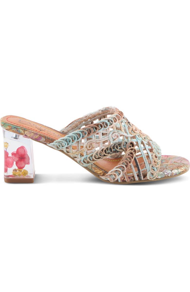 L'Artiste by Spring Step Lacyloops Sandal, Alternate, color, Mint Green Multi