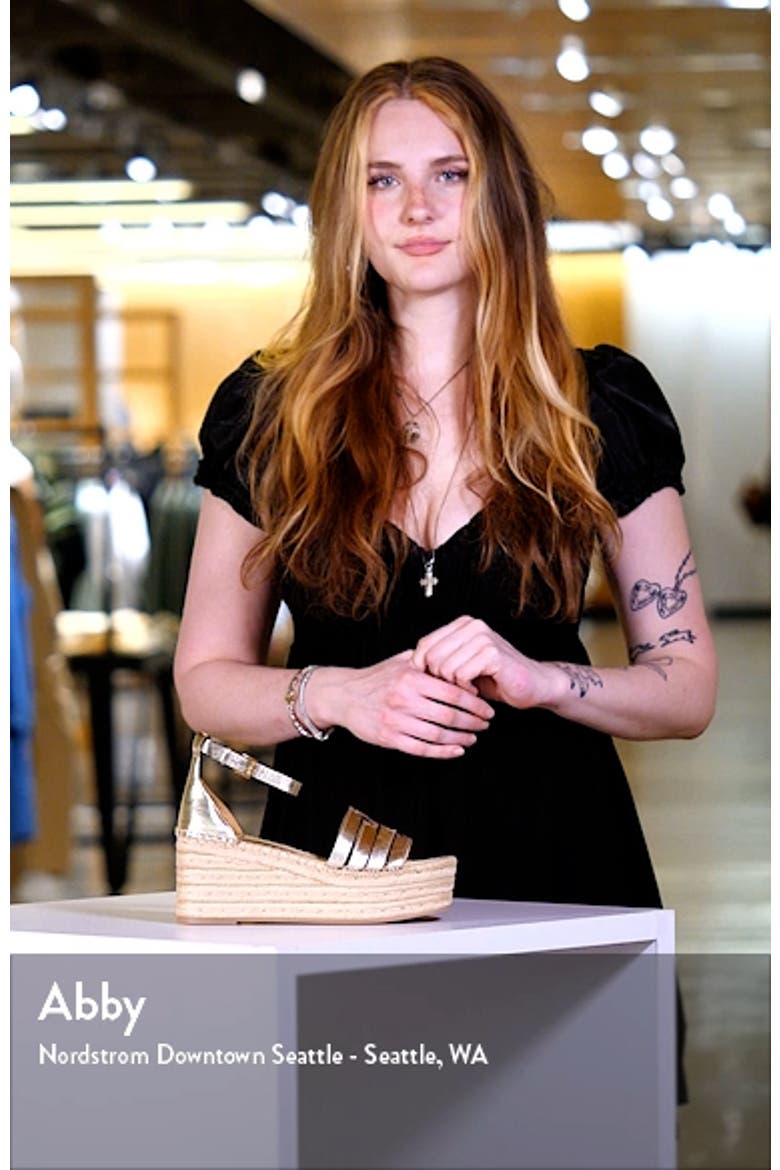 Ines Ankle Strap Espadrille Platform Wedge Sandal video