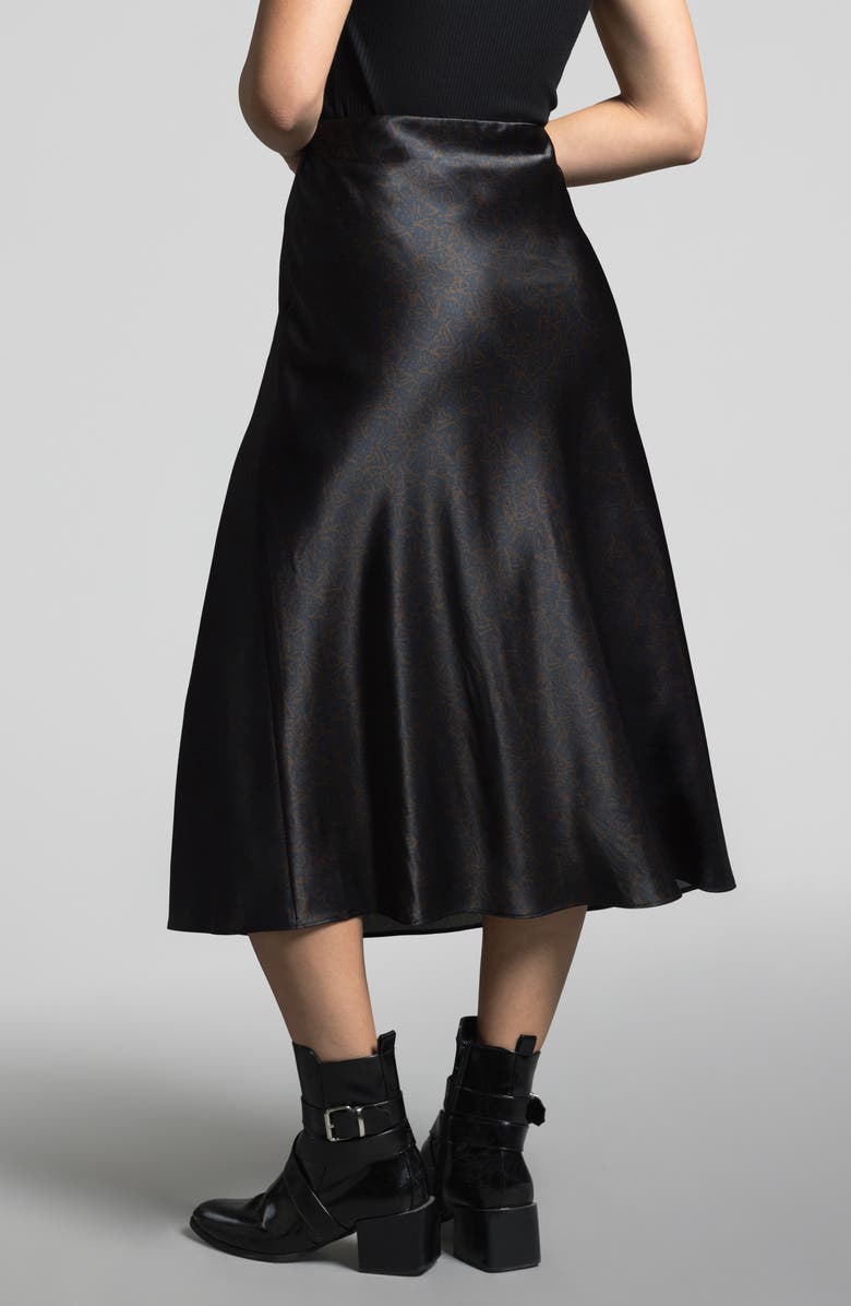 WEEKEND LOS ANGELES Emory Crinkled Satin Midi Skirt, Alternate, color, Leopard Floral