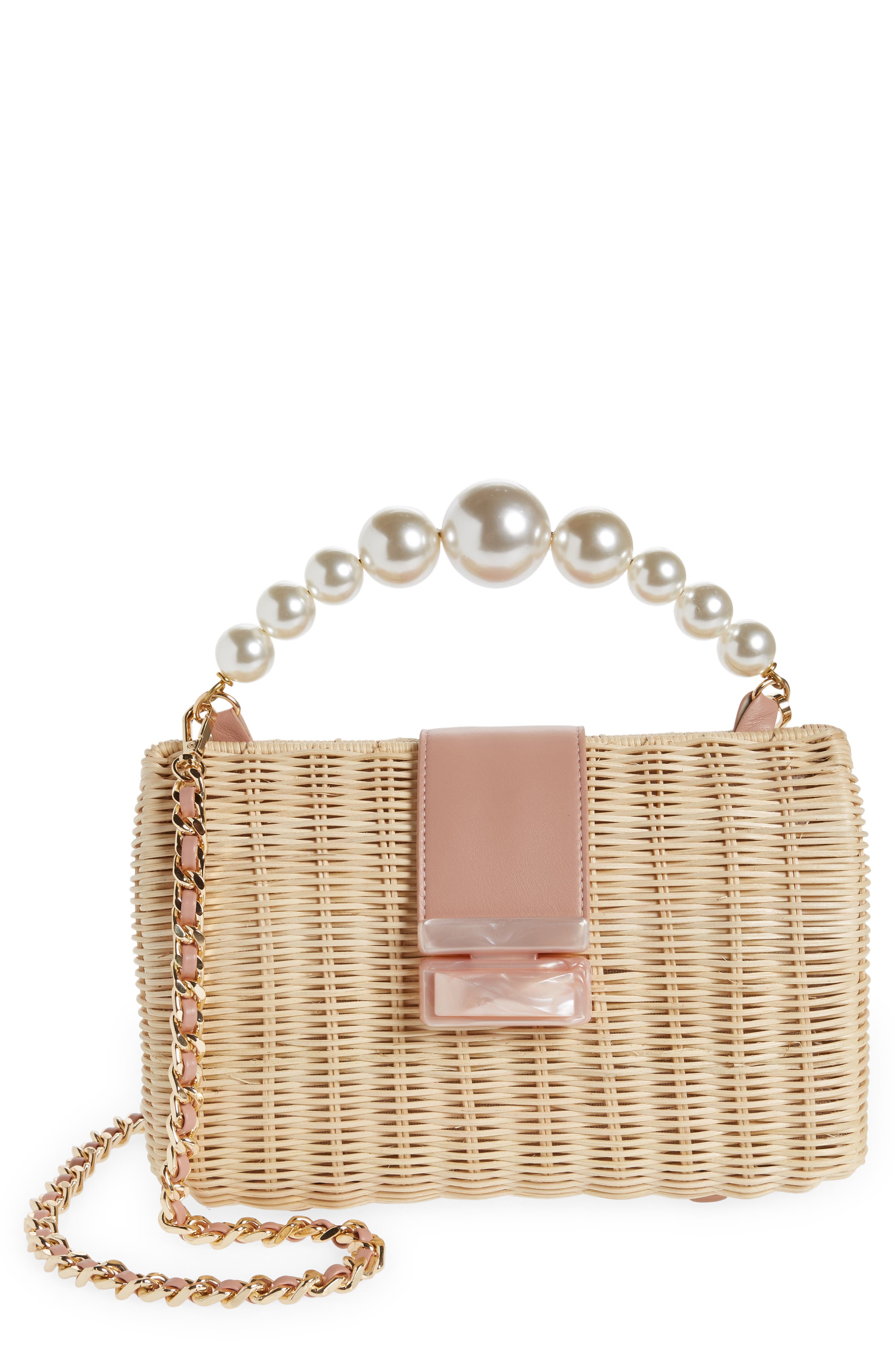 BTB Los Angeles Coco Clutch, Main, color, Petal