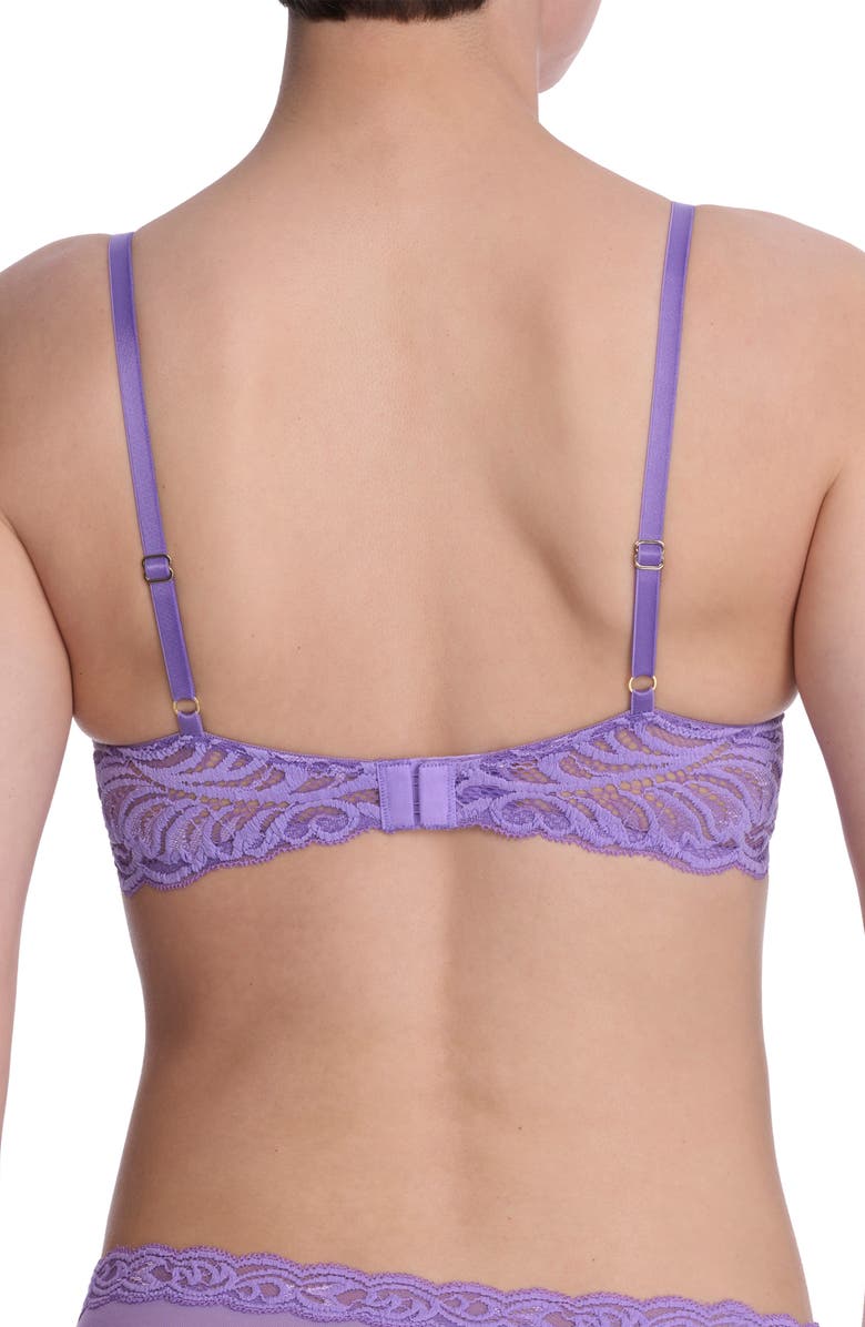 Natori Feathers Plunge T-Shirt Basics Bra, Alternate, color, Violet Blu