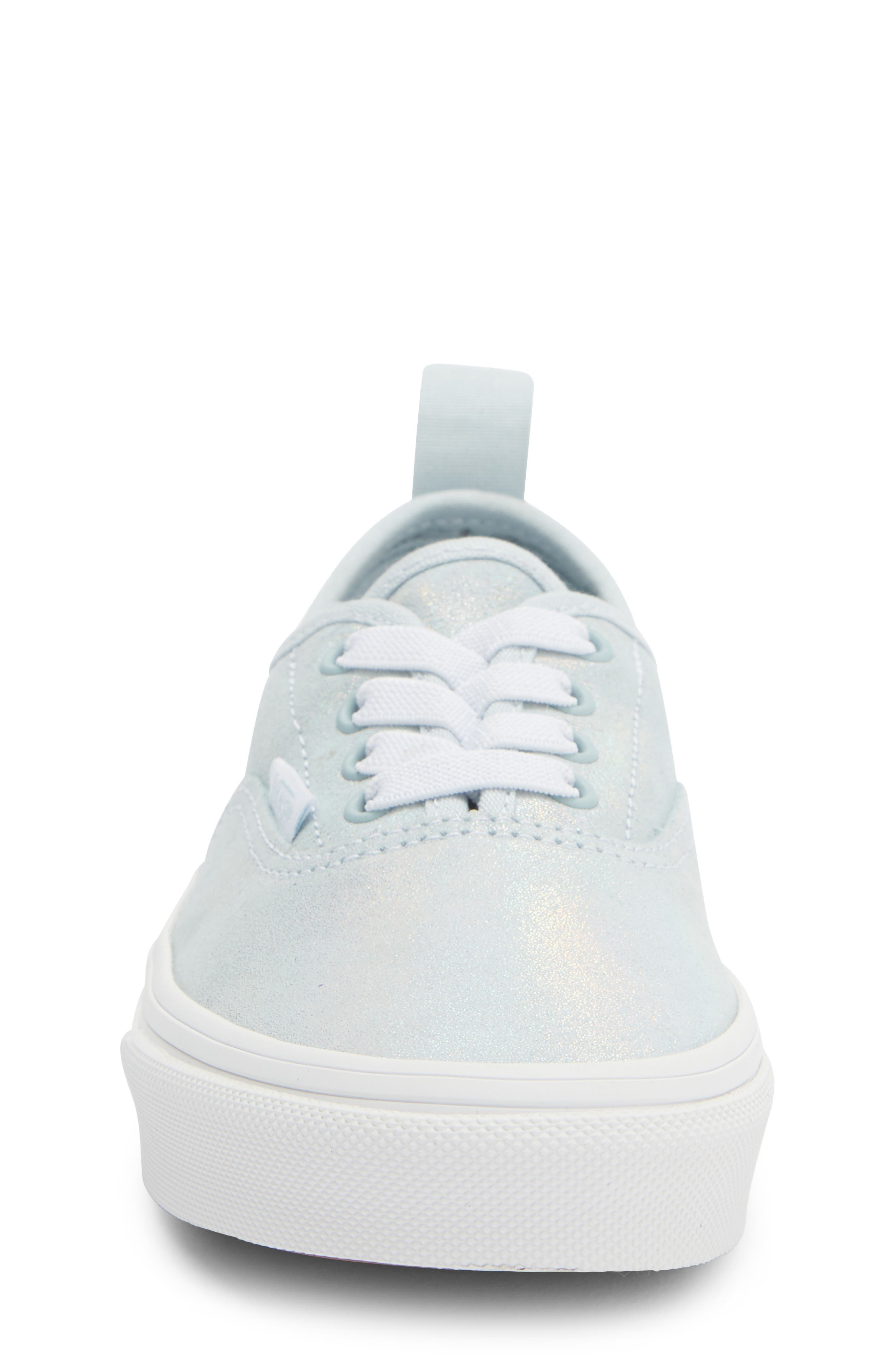 Kids' Authentic Elastic Lace Holo Sneaker, Alternate, color, DAWN MIST