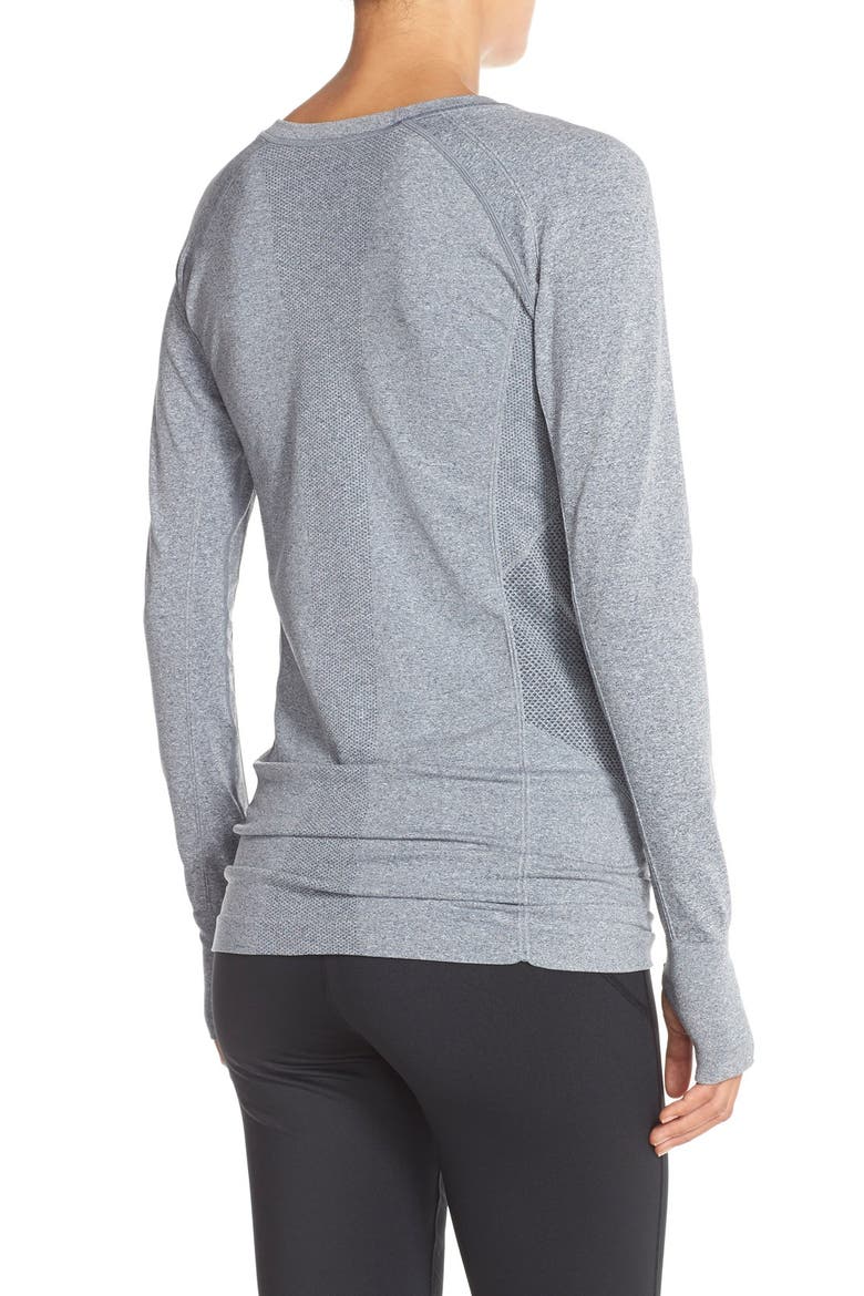 'Defined' Seamless Long Sleeve Tee, Alternate, color, GREY GRAPHITE HEATHER
