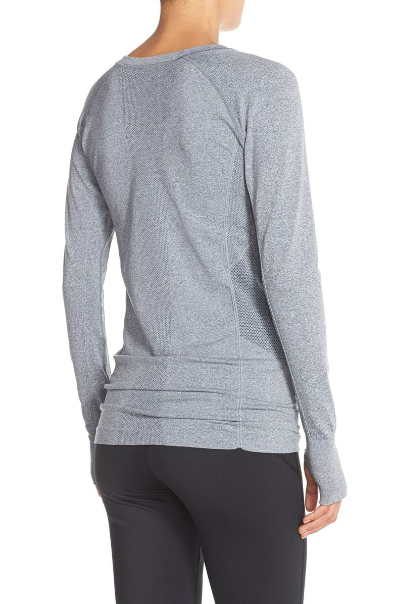 Zella 'Defined' Seamless Long Sleeve Tee, Alternate, color, 