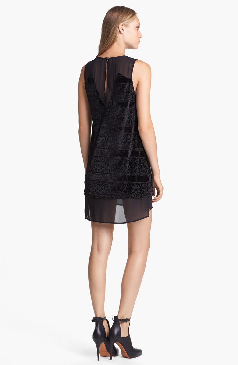 ASTR the Label ASTR Burnout Velvet Shift Dress, Alternate, color,