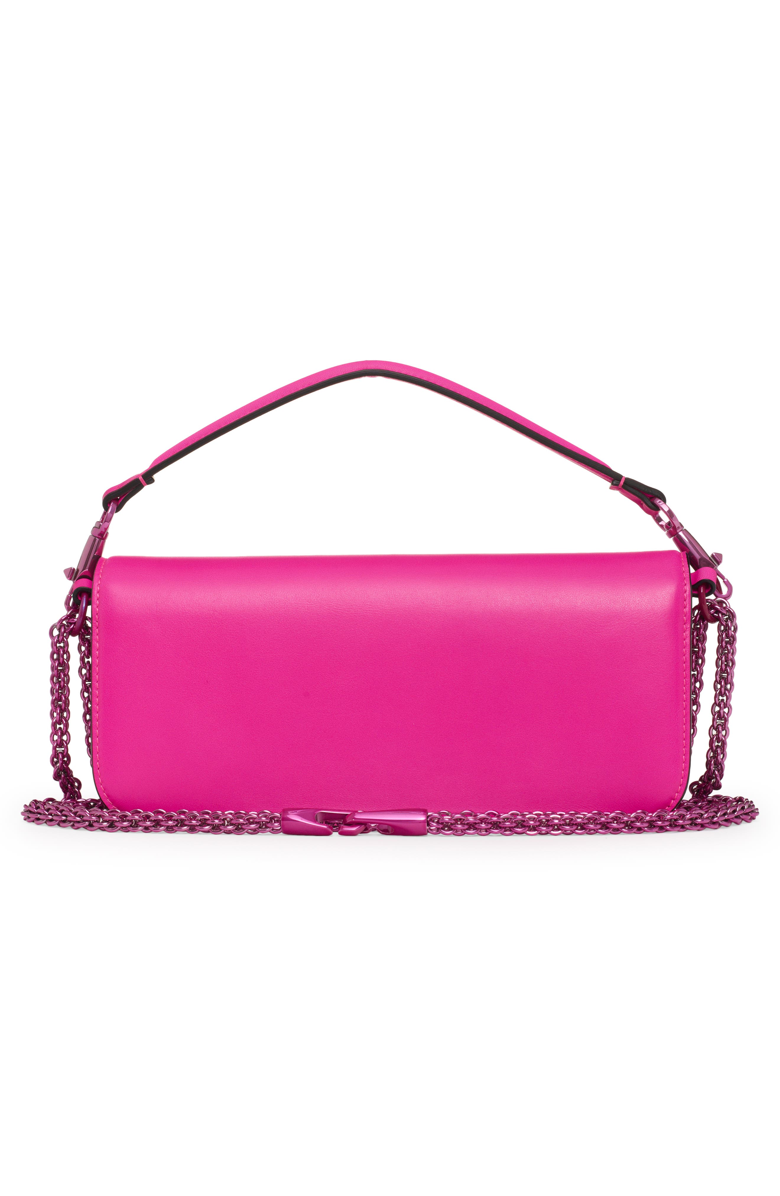 VLOGO Signature Leather Shoulder Bag, Alternate, color, UWT PINK PP