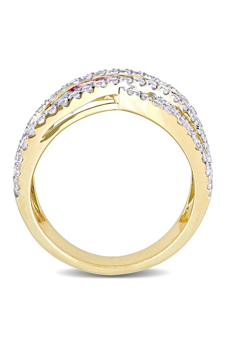 Julianna B. Multi-Color Sapphire Crisscross Ring 14k, Alternate, color, Multi-Color Sapphire