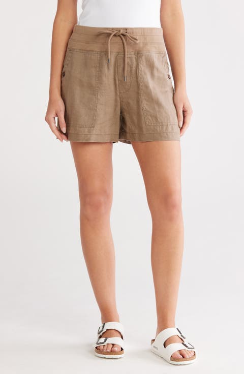 Linen Military Shorts