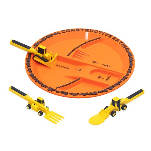 Utensil and Divided Plate Set for Kids and Toddlers