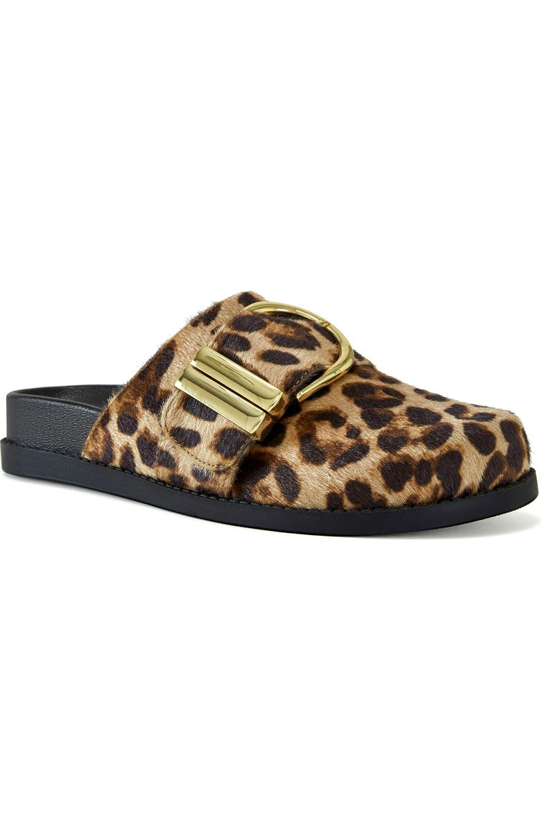 AZALEA WANG Archibald Faux Calf Hair Clog, Main, color, Leopard