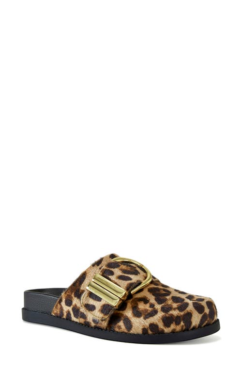 Azalea Wang Archibald Faux Calf Hair Clog In Leopard