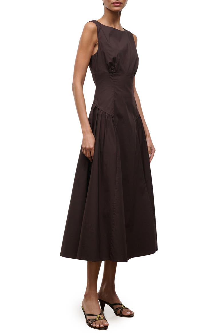 Gwen Drop Waist A-Line Midi Dress, Alternate, color, EARTH