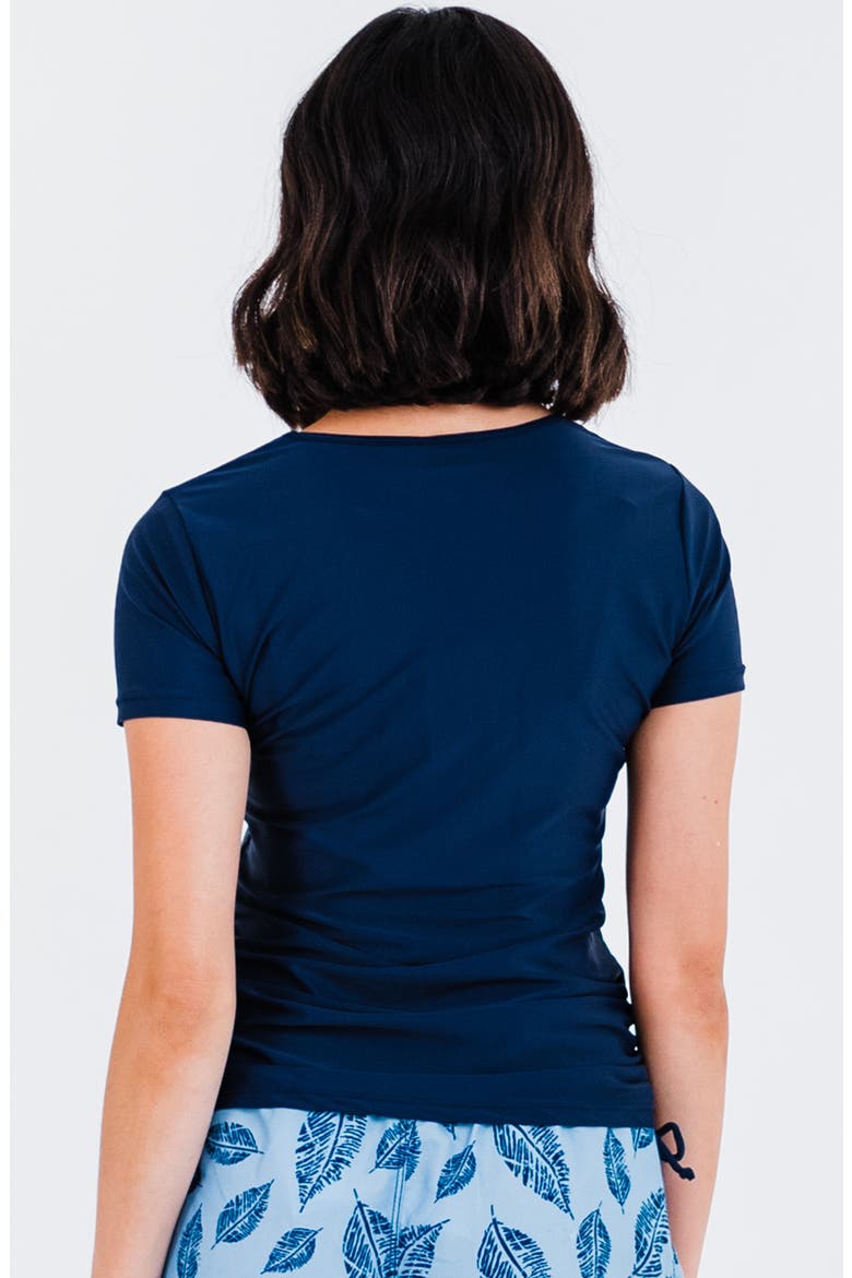 Short Sleeve Adele Swim Top, Alternate, color, Navy
